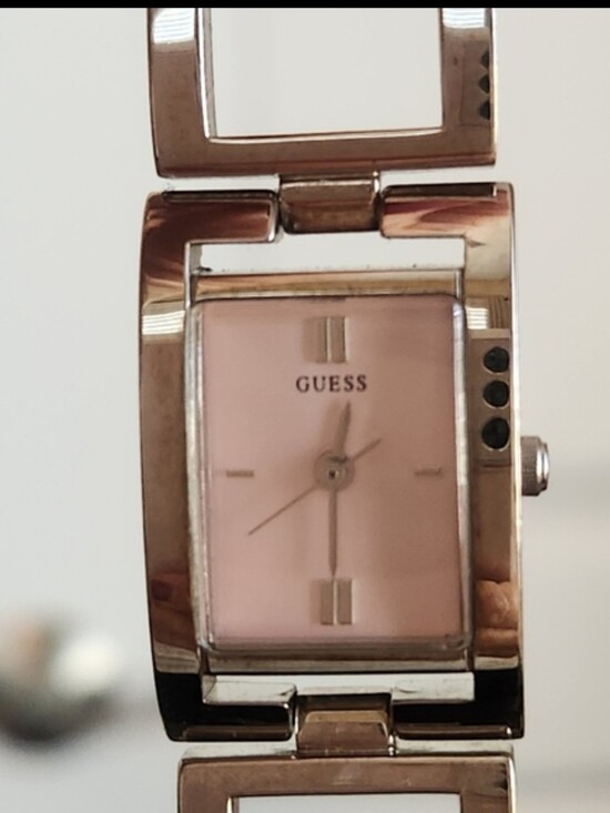 Guess Accessories - Vintage Guess Women's Silver & Pink Watch
